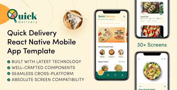 Quick Delivery - Food Delivery React Native Template