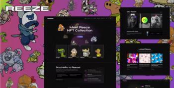 Reeze - NFT Portfolio Elementor Template Kit