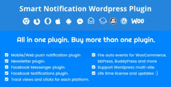 Smart Notification Wordpress Plugin. Web & Mobile Push, FB Messenger, FB Notifications & Newsletter