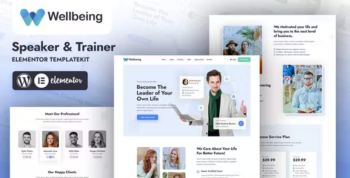 Wellbeing - Speaker & Trainer Elementor Template Kit
