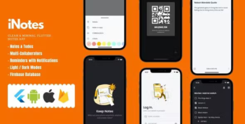 iNotes - Keep Notes and To-Dos app With Firebase, plus a Clean & Minimal UI
