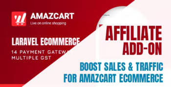 Affiliate add-on - AmazCart Laravel Ecommerce System CMS