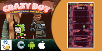 Crazy Boy Endless Jumping Game (Construct 3 | C3P) Admob Ads - Touch - Web and Mobile Support
