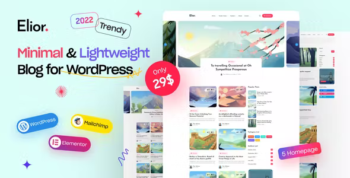 Elior - Personal Blog WordPress Theme