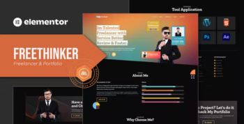 Freethinker - Freelancer & Portfolio Elementor Template Kit