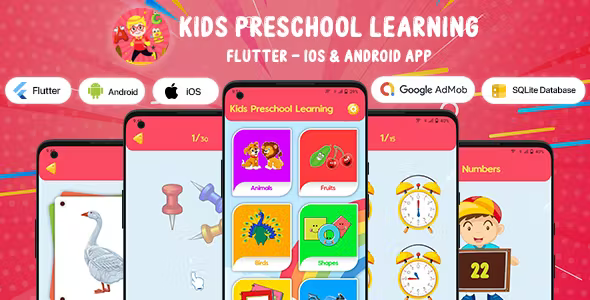 Kids Preschool Learning - Flutter Android & iOS App