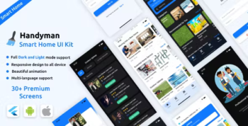 On-demand Smart Home Service ANDROID + IOS - UI Kit - Flutter - Handyman