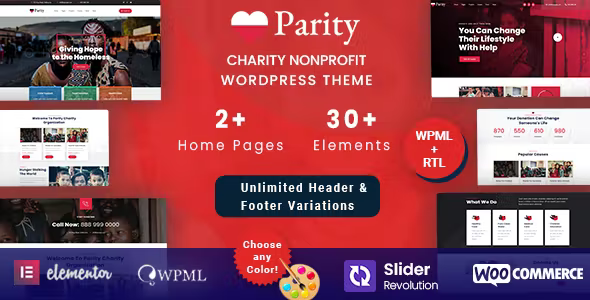 Parity - Nonprofit Charity WordPress Theme