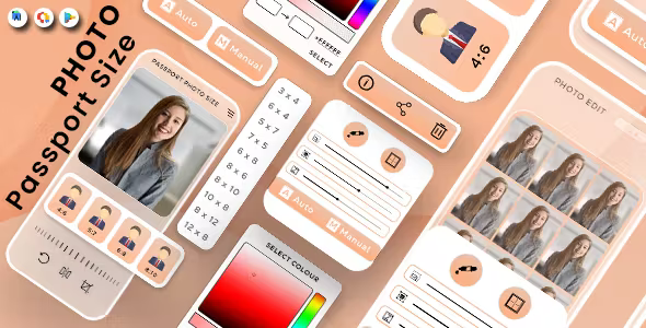 Passport Size Photo Maker - VISA or Passport Photo Editor - ID Passport VISA Photo Maker - Portrait