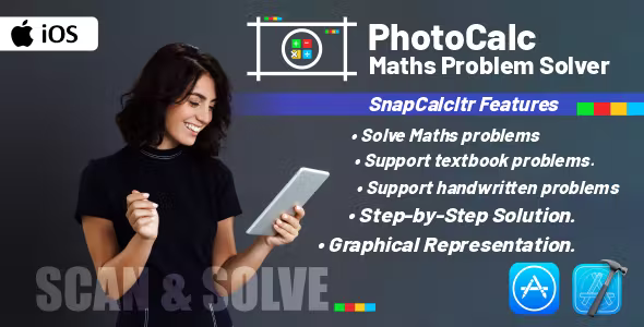 PhotoCalc - Maths Problem Solver - Full iOS Native Application