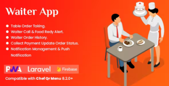 Waiter App Module for CHEF - SaaS - Contactless Multi-restaurant QR Menu Maker
