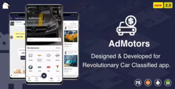 AdMotors For Car Classified BuySell Android App with Chat - Full App with Backend