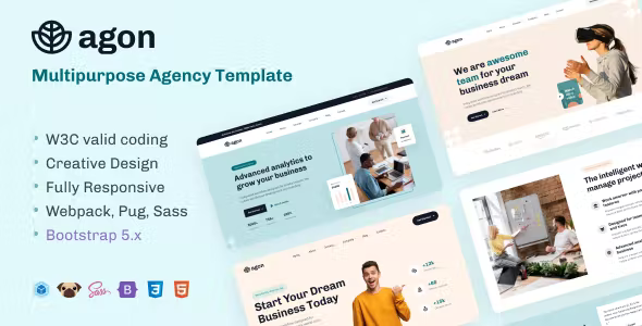 Agon - Multipurpose Agency Bootstrap 5 Template