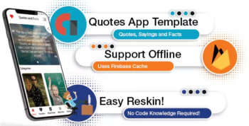 Quotes and Facts Android Project Template | Firebase Admin Panel