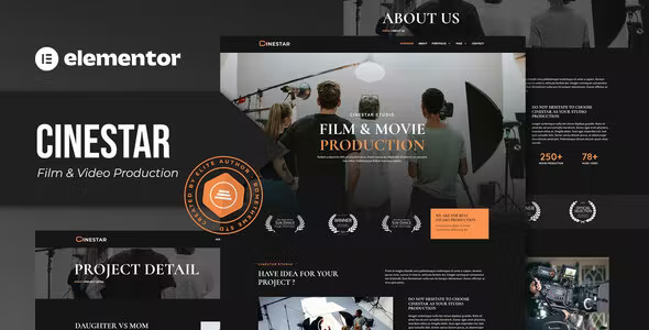Cinestar - Film & Video Production Elementor Template Kit
