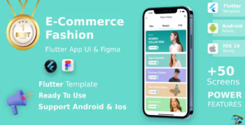 E-Commerce Fashion App ANDROID + IOS + FIGMA - UI Kit - Flutter - Online Shoping