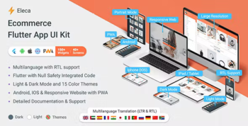 Eleca - Electronic Store Ecommerce Flutter App (Android, IOS, PWA Responsive Website)