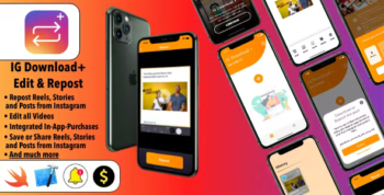 IG Download + Edit & Repost - iOS App. Save/Repost Posts, Reels and Stories from Instagram