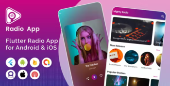 Mighty Radio - Flutter radio streaming app with php backend