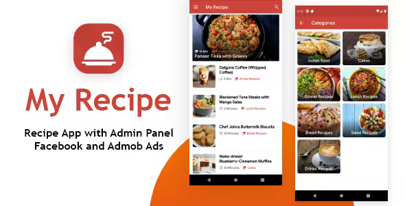 My Recipe App with Admin Panel , Facebook and Admob Ads