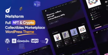 Netstorm - NFT Marketplace WordPress Theme