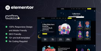 Netzo - NFT Portfolio Elementor Template Kit