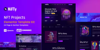 NiFTy - NFT Project & Portfolio WordPress Elementor Template Kit
