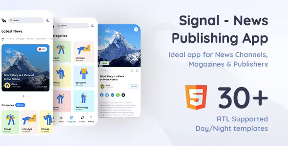 Signal - News Publishing App HTML Template