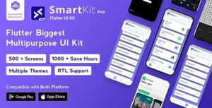 SmartKit Pro – Flutter Biggest UI Kit | Flutter 3.0 UI kit | Ready to Use