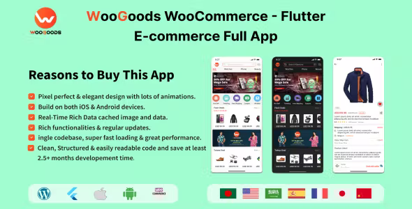 Woogoods WooCommerce - Flutter E-commerce Full App