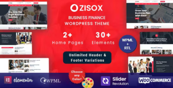 Zisox - Business Finance WordPress Theme