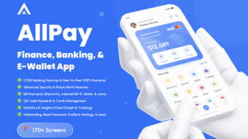 AllPay - Finance, Banking, & E-Wallet App UI Kit