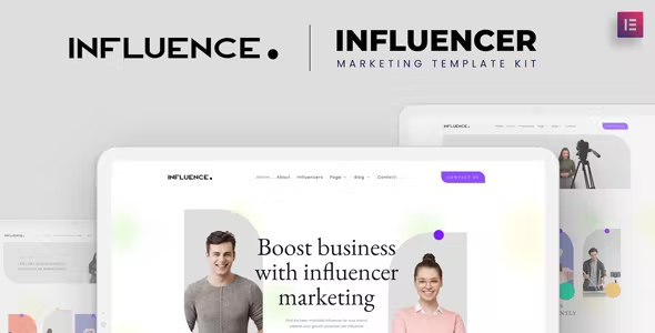 Influence - Influencer Marketing Agency Elementor Template Kit