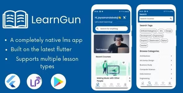 LearnGun - Learnpress LMS Flutter app