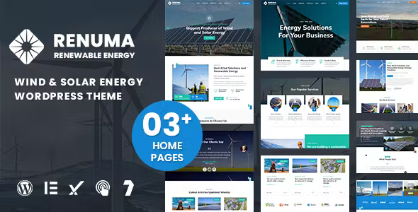 Renuma - Wind & Solar Energy WordPress Theme