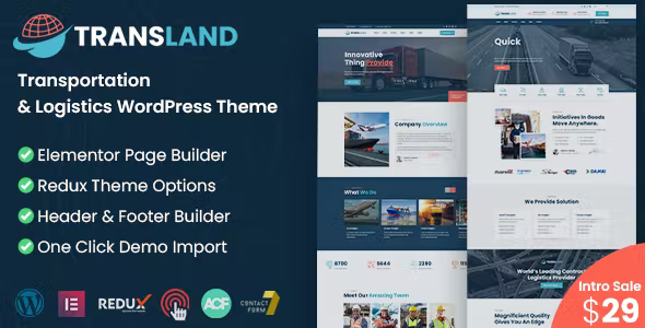 Transland - Transportation & Logistics WordPress Theme
