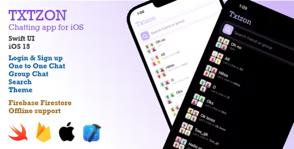 Txtzon Chat iOS - Chatting App for iOS