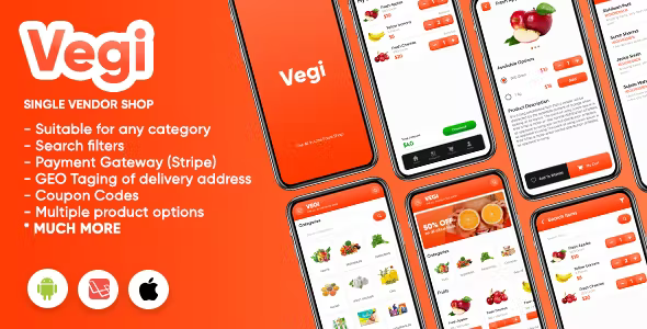 Vegi (iOS) - The Ultimate Grocery - Food - Milk Ordering app & Admin : iOS / Laravel