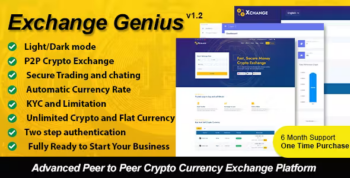 Exchange Genius - Advanced Peer to Peer Crypto Currency Exchange Platform