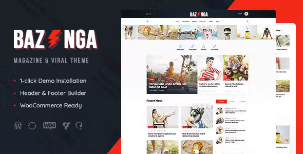 Bazinga - Modern Magazine & Viral Blog WordPress Theme