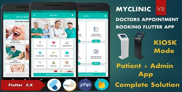 Hospital & Clinic Management | Doctor & Patient Appointment Booking | Pharmacy + Lab | Flutter