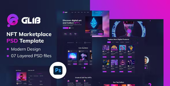 Glib - NFT Marketplace Elementor Pro Template Kit