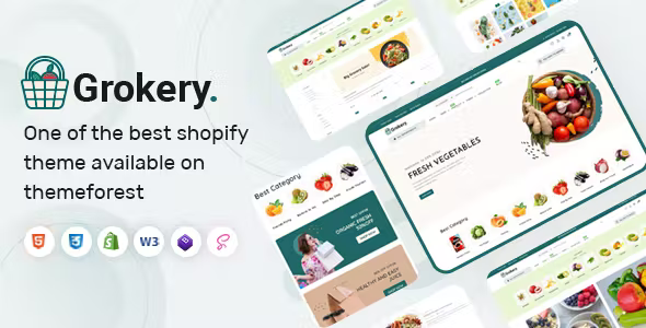 Grokery - Vegetable, Organic & Grocery Supermarket Responsive Shopify Theme