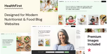HealthFirst - Nutrition and Recipes Theme