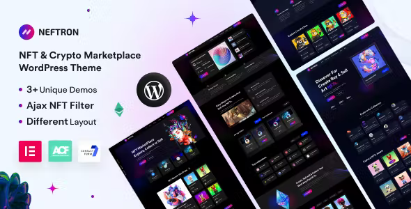 Neftron – NFT and Crypto Marketplace WordPress Theme