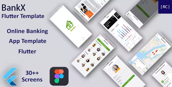 Online Banking Android App + Online Banking iOS App Template - Bank App - BankX - Flutter 3