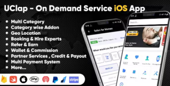 UClap - On Demand Home Service App - UrbanClap Clone - Handyman - iOS App