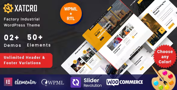 Xatcro - Factory Industrial WordPress Theme