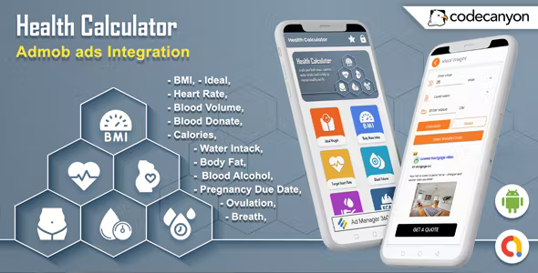 Android Health Calculator - BMI Calculator, Pregnancy, ovaluation, Ideal Weight (Android 12)