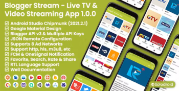 Blogger Stream - Live TV & Video Streaming App - Blogger API v3